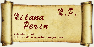Milana Perin vizit kartica